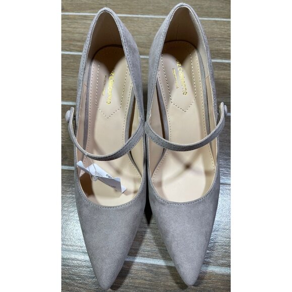 Liz Claiborne Womens LC Peak Memory Foam Heels w straps faux Suede  Size 6.5  M - Picture 2 of 11